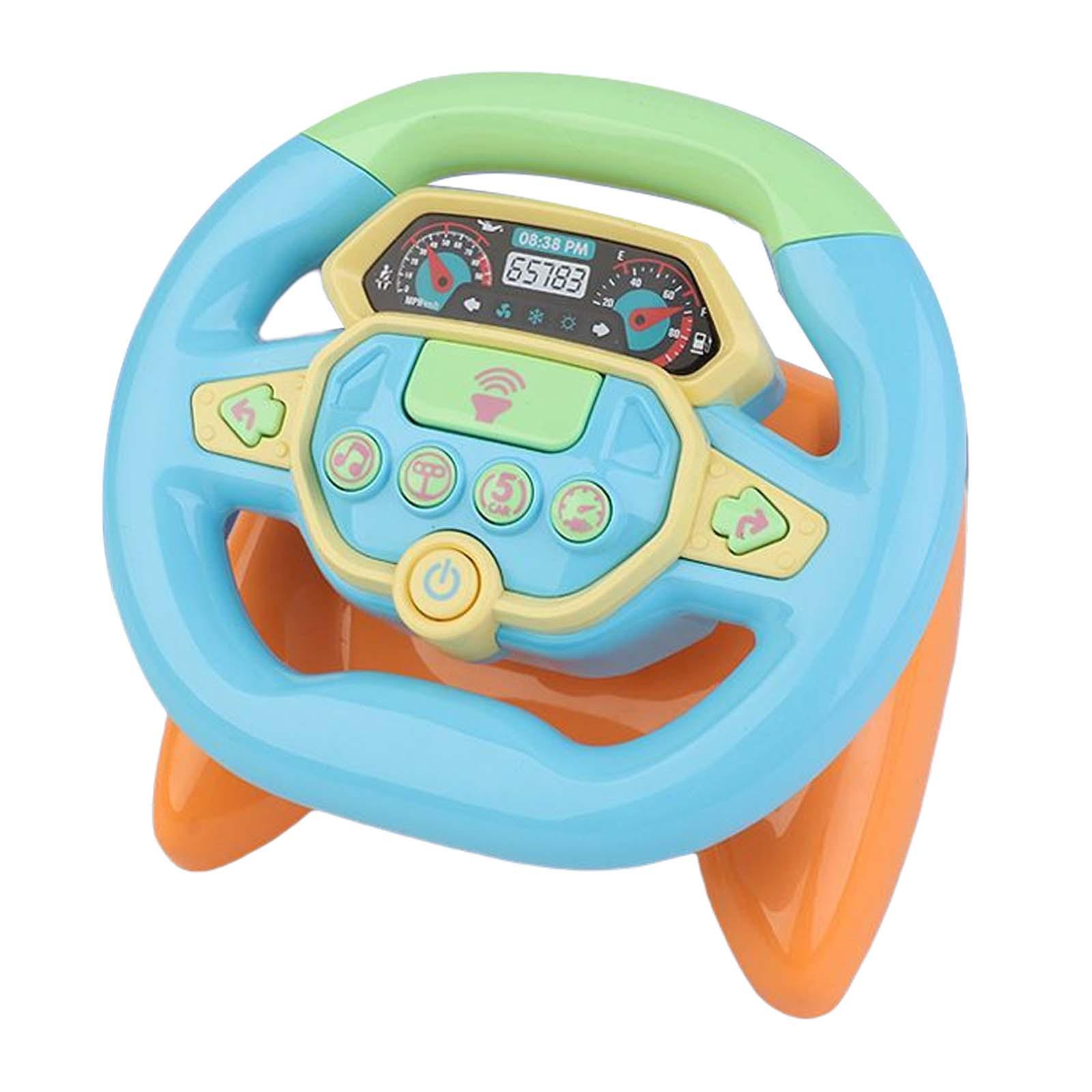 Musical Steering Wheel Toy Pretend Play Girls Driving Controller Sound Toy
