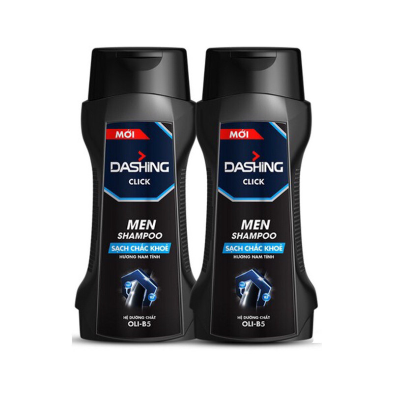 Combo 2 Chai Dầu Gội Cho Tóc Sạch Chắc Khỏe Dành Cho Nam Giới Dashing Click Men Shampoo (180g*2)+Tặng kèm 10 gói dầu gội