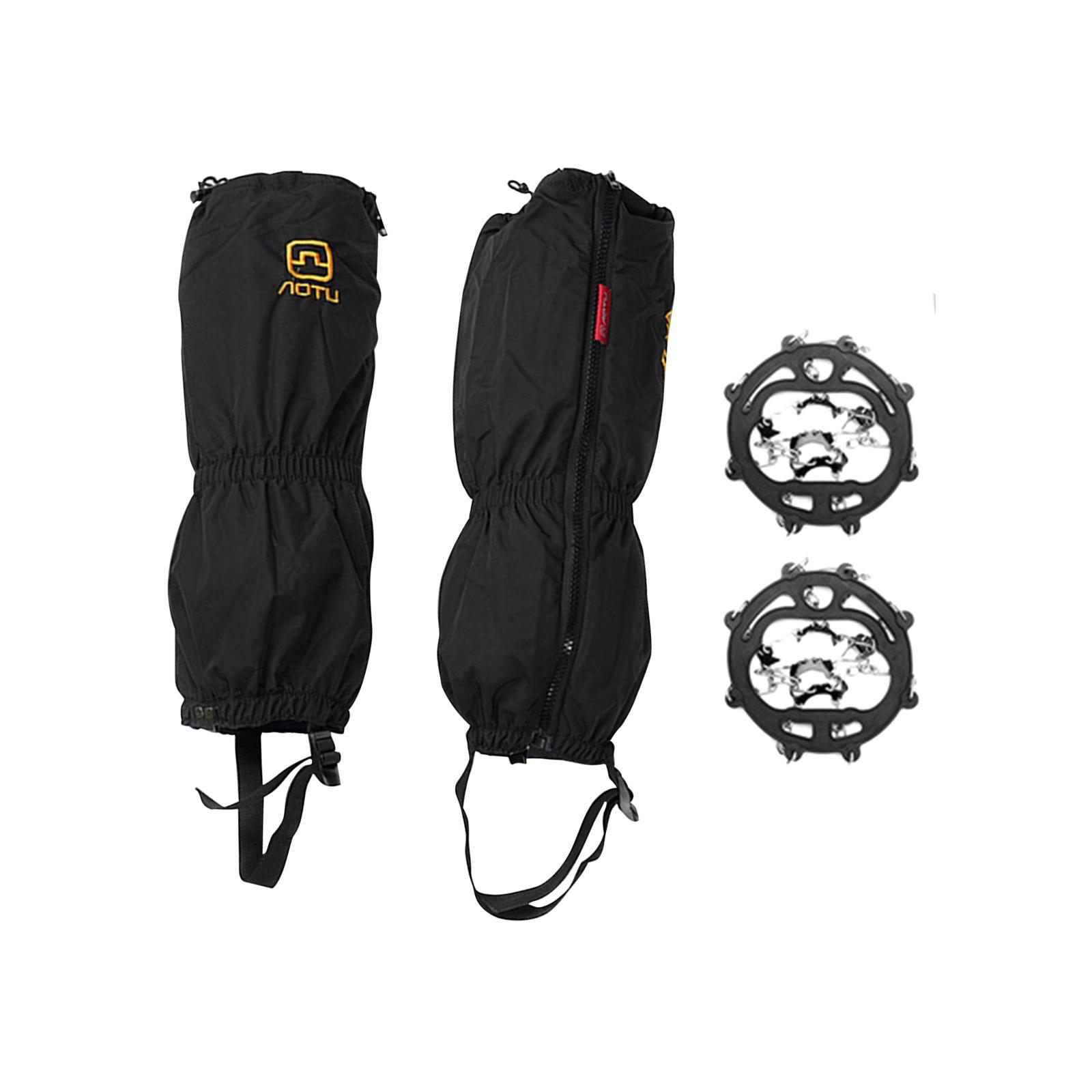 Portable Leg Crampons Snow Grips Ice Cleats Equipment Shoes Covers for