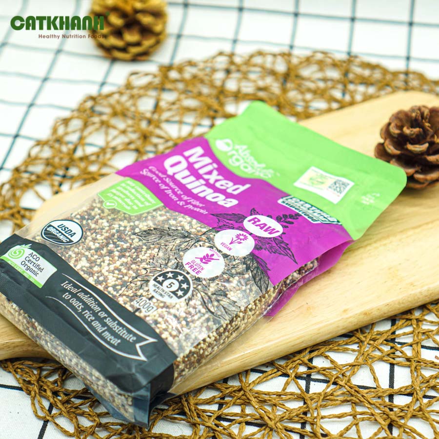 Hạt diêm mạch hữu cơ Absolute Organic Quinoa Mixed 3 loại diêm mạch (400 Grams) - Nhập khẩu Australia