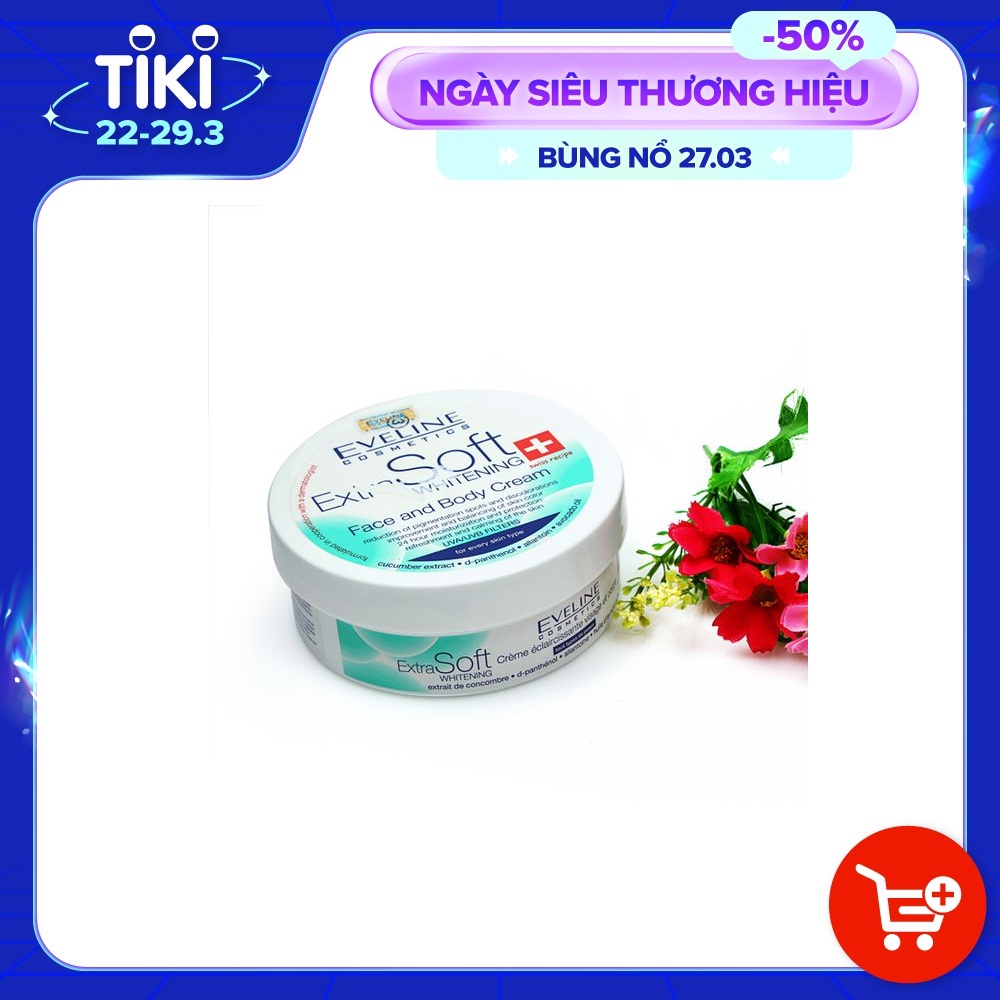 Kem làm trắng da Eveline Whitening Face and Body Cream Extra Soft 200ml