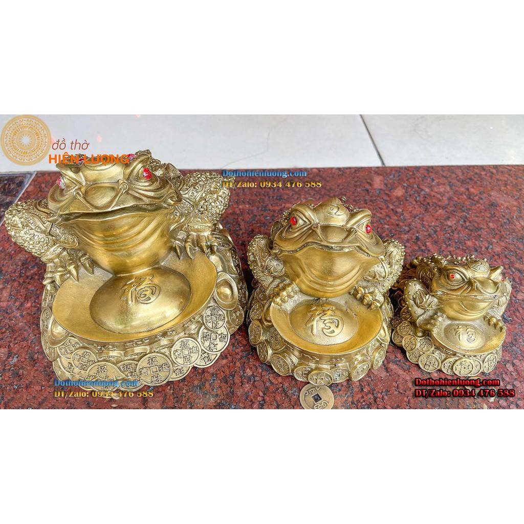 Thiềm Thư Phong Thủy Ngồi Thỏi Vàng Bằng Đồng Các Cỡ