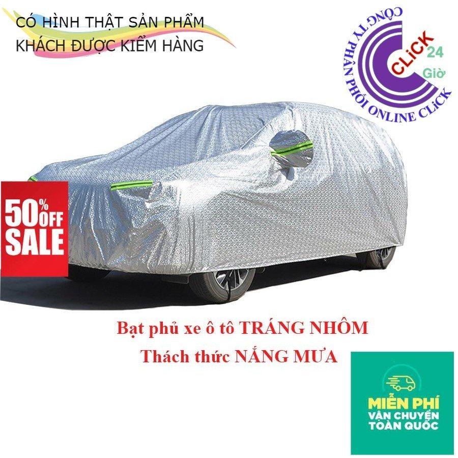 Bạt Phủ Ô Tô Tráng Nhôm - Chống Nắng - Chống Nóng- Chống Mưa- Chống Xước- Kháng Trộm Gương Xe - Hàng Cao Cấp