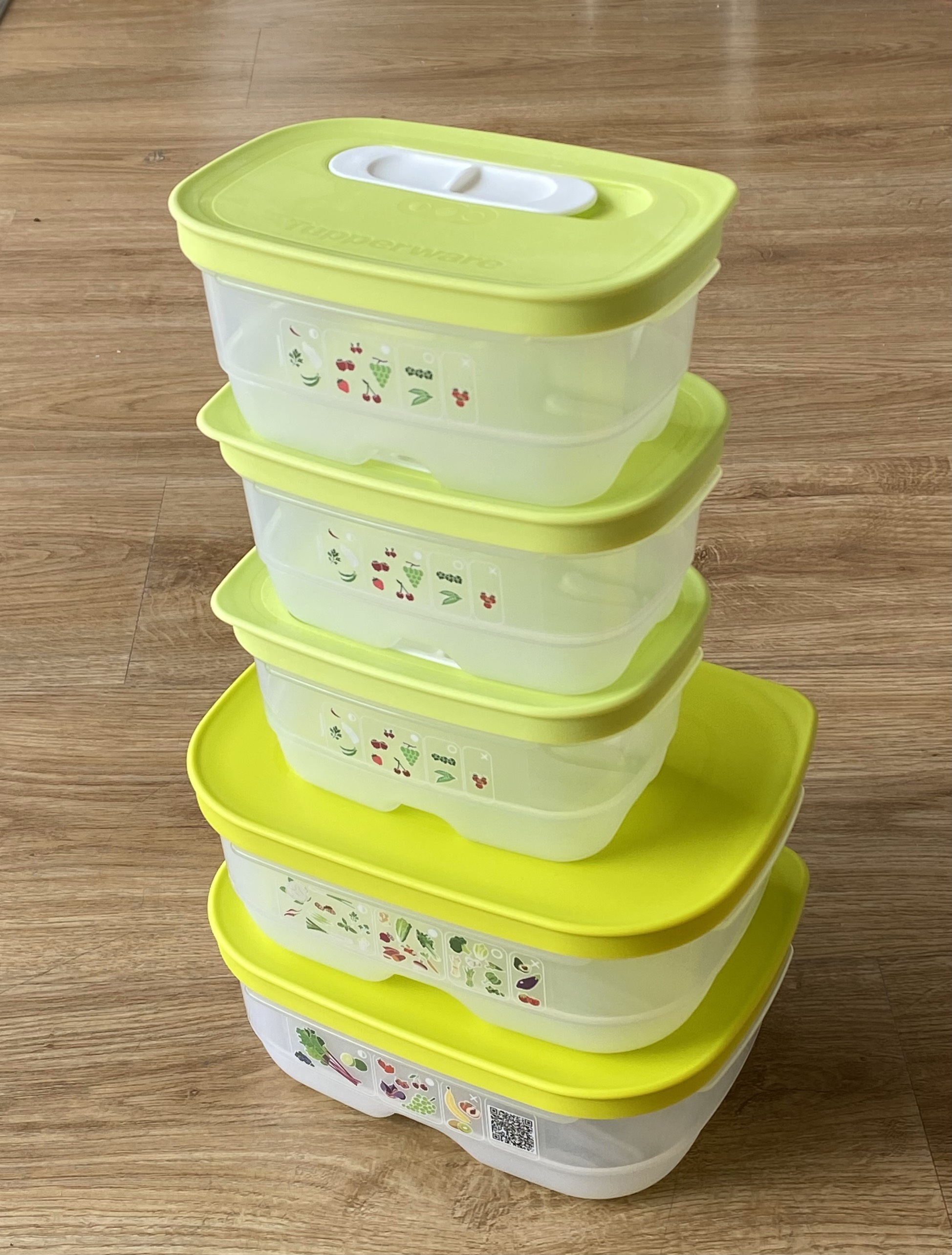 Bộ Hộp Tupperware Trữ Mát Có Nút Hô Hấp Ventsmart Five Star (05 Hộp) - Nữ Hoàng Ngăn Mát
