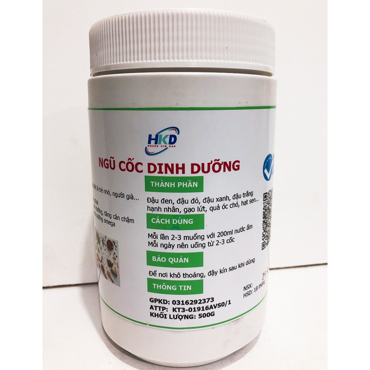 Ngũ Cốc Dinh Dưỡng - Ngũ Cốc Lợi Sữa - Giúp Tăng Cân Cung Cấp Chất Dinh Dưỡng - Hủ 500gr