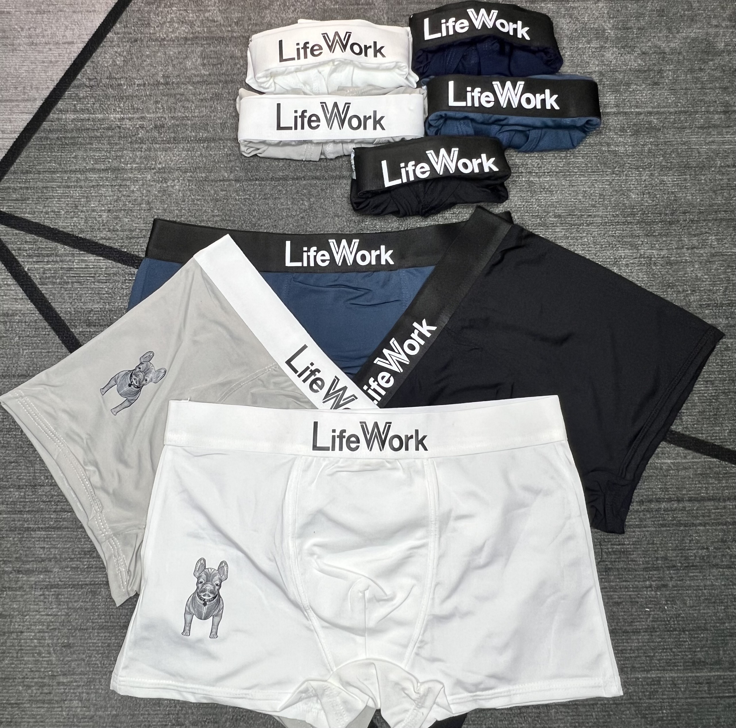 Combo 4 Quần Lót Nam thun lạnh Đùi Nam Life Work BOXER nam co dãn 4 chiều (Che Tên) - HPXS1