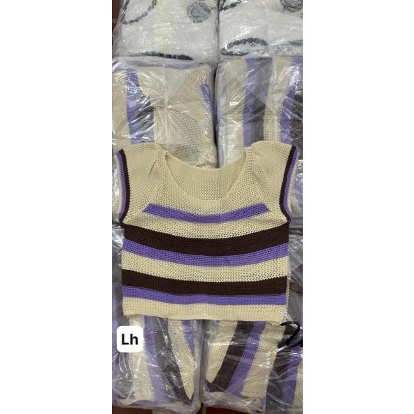 Áo len mongtoghi kẻ ngang tay hến