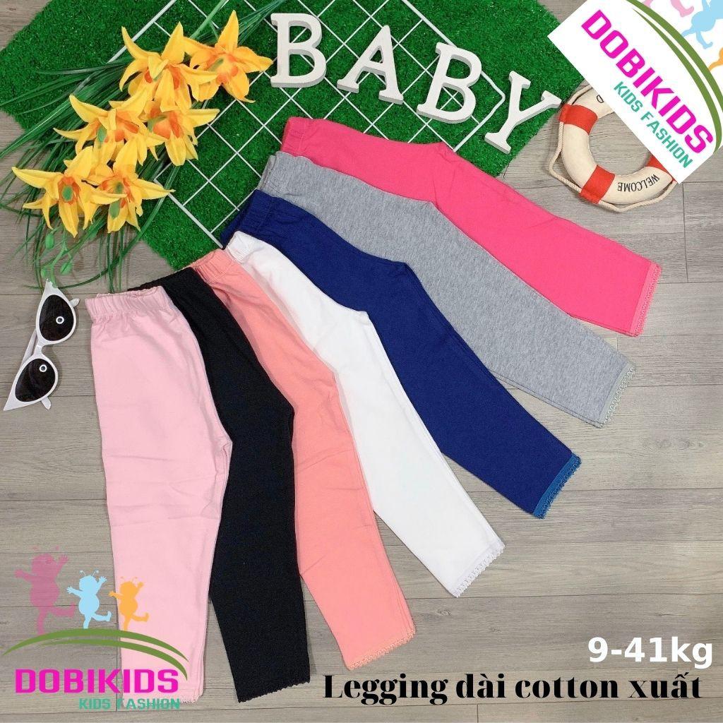 Quần legging bé gái quần dài cho bé thun co giãn 4 chiều mềm mịn dày co giãn từ 8-20kg