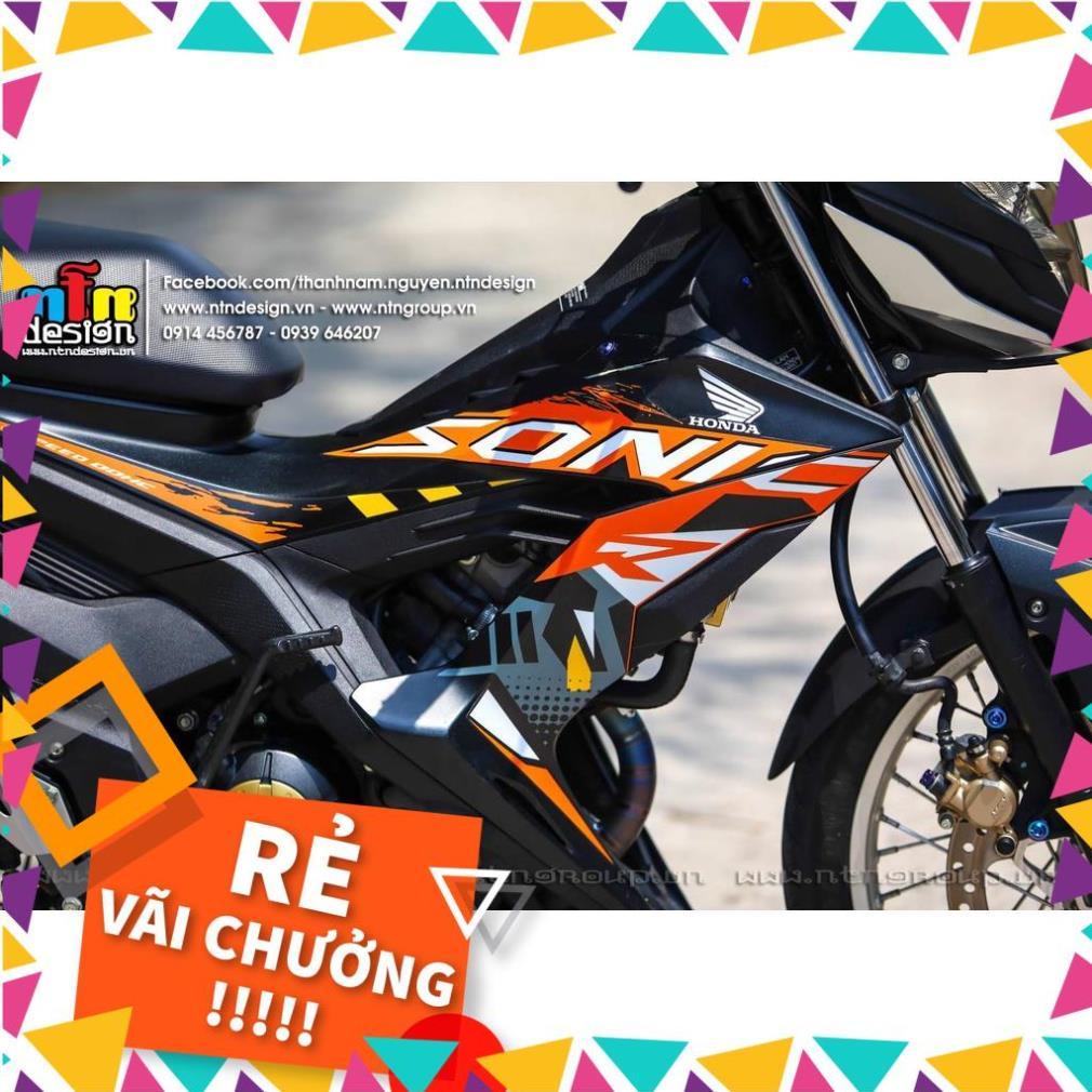Tem Rời Sonic Mẫu Cam Đen Trắng