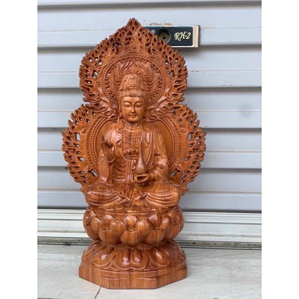 bộ tượng tam thánh bằng gỗ hương 50cm