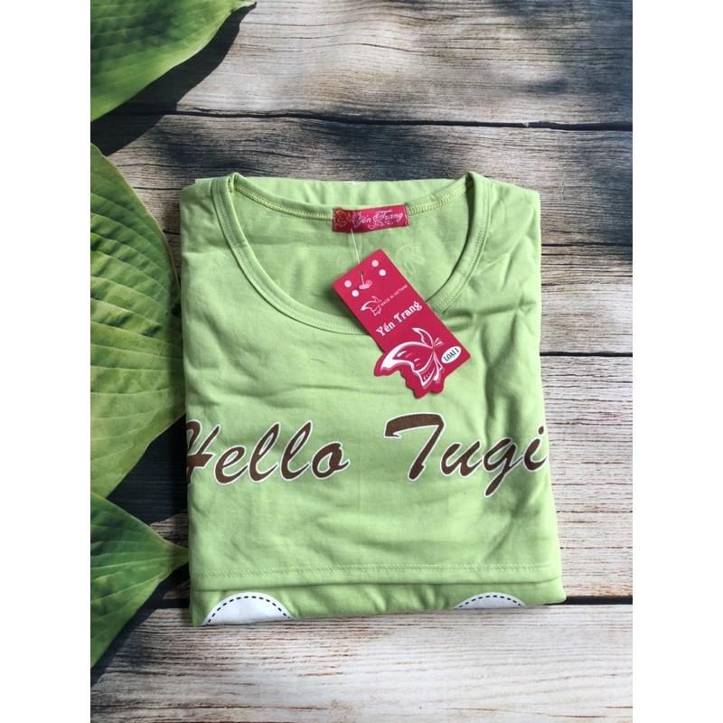 Bộ đồ bầu và sau sinh dài tay HELLO TAI THỎ chất cotton co giãn cực kì thoải mái BD929