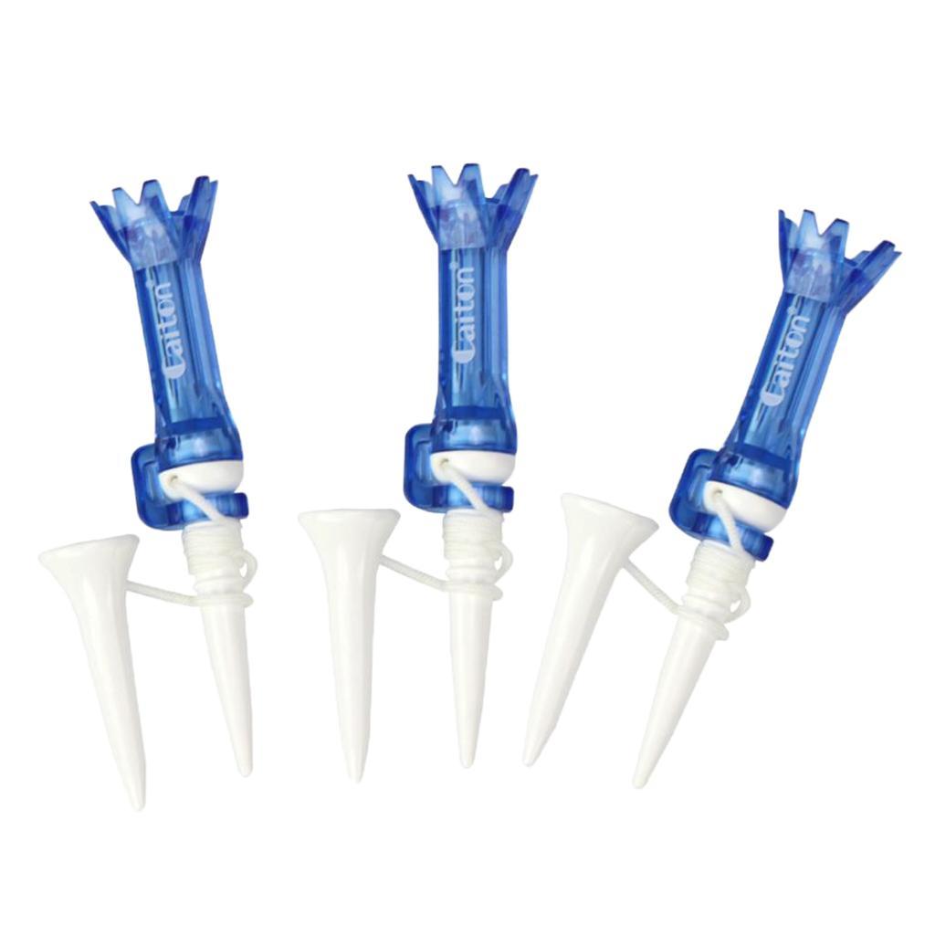 3pcs Assorted Golf Tee Rotatable Tees Replacement Golfer Trainer Guide Tee