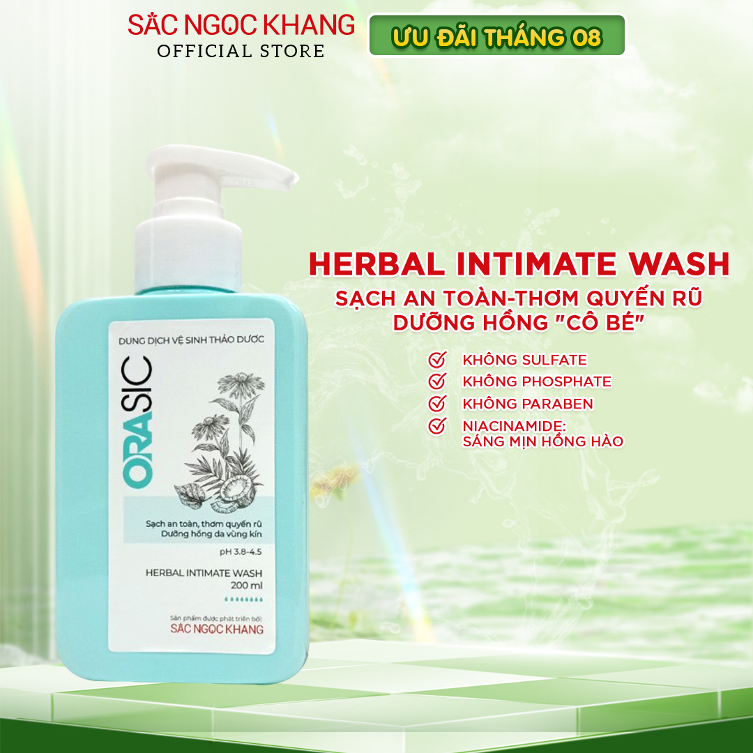 Dung dịch vệ sinh Thảo Dược Orasic 200ml sạch an toàn, thơm quyến rũ
