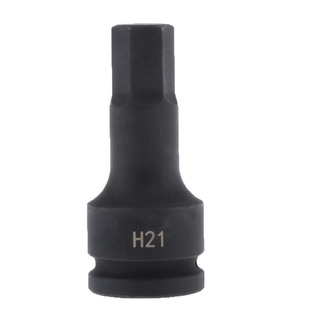 3/4 Inch Sâu Dài Tác Động Ổ Cắm Bit Trục Hạt Ổ Cắm Allen Driver Dụng Cụ 21 Mm