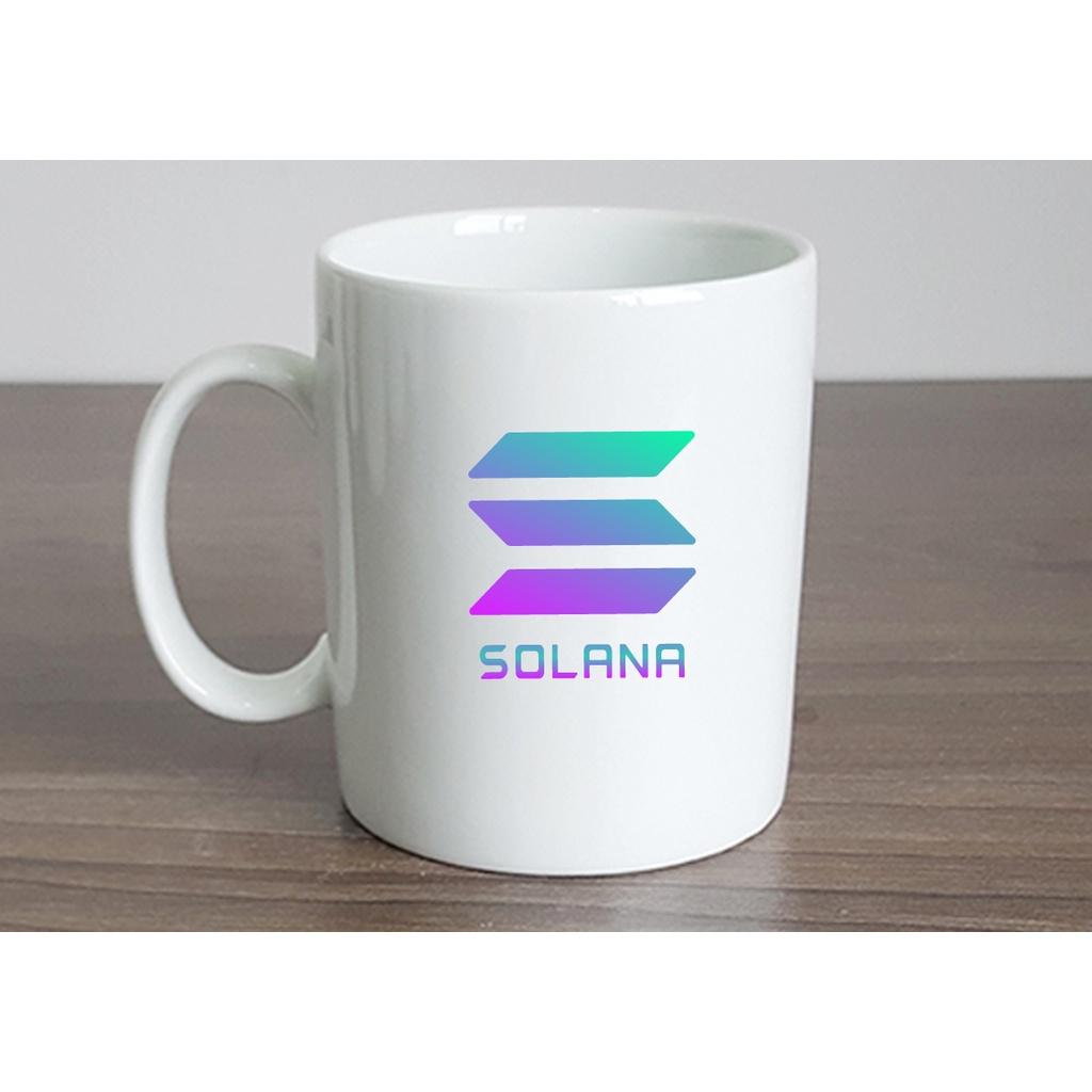 Ly Sứ Có Quai Họa Tiết Đồng Coin SOLANA - In hình lên ly sứ, cốc theo yêu cầu của bạn