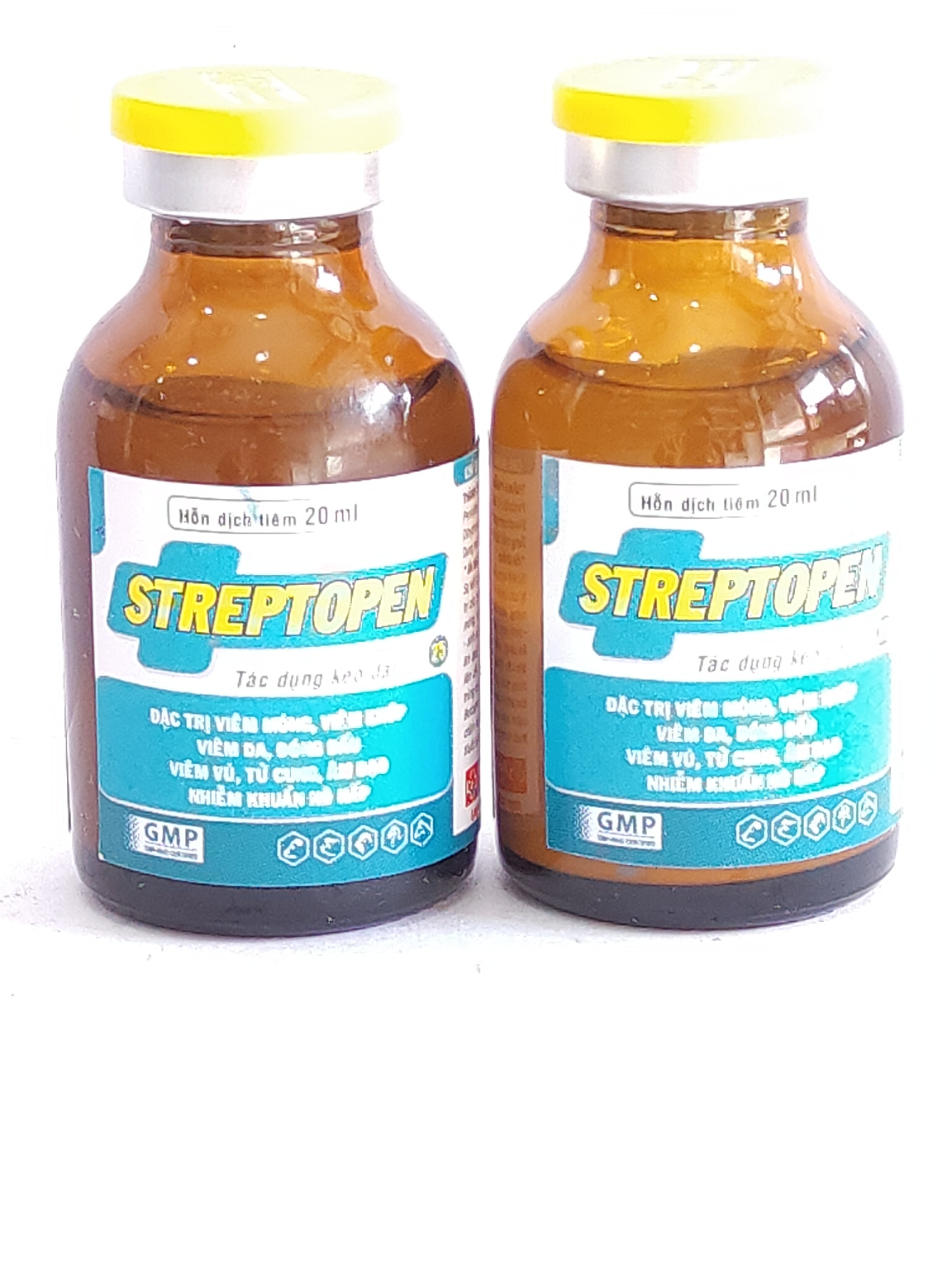 STREPTOPEN 20ml hỗn dịch tiêm viêm móng viêm khớp viêm da, đóng dấu, viêm vú, viêm tử cung, nhiễm khuẩn hô hấp