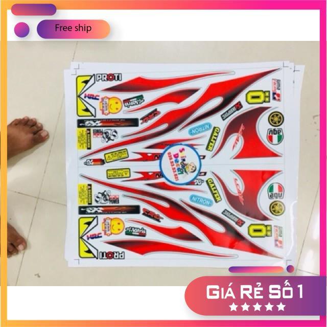 Tem rời dành cho xe Exciter 2010 lửa vang đen