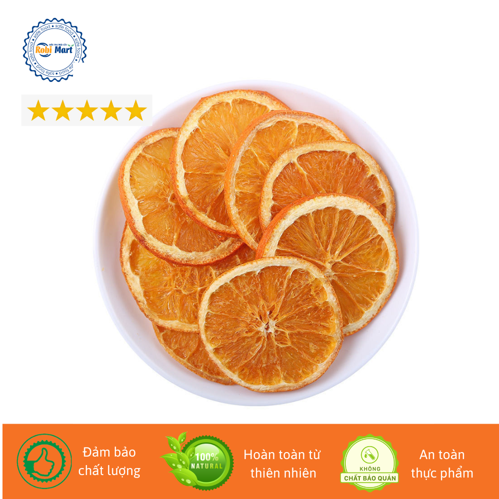 Cam mỹ thái lát sấy lạnh robimart gói 500g