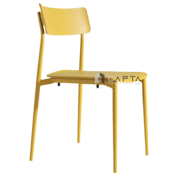 Ghế cafe nhựa màu vàng Cult Chair Nội thất Capta Ghế tiếp khách văn phòng cao cấp tiêu chuẩn Châu Âu Ghế ăn xếp chồng