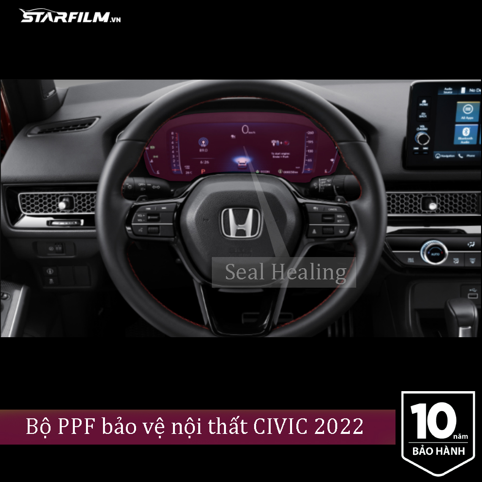Honda Civic 2022 PPF TPU nội thất chống xước tự hồi phục STARFILM