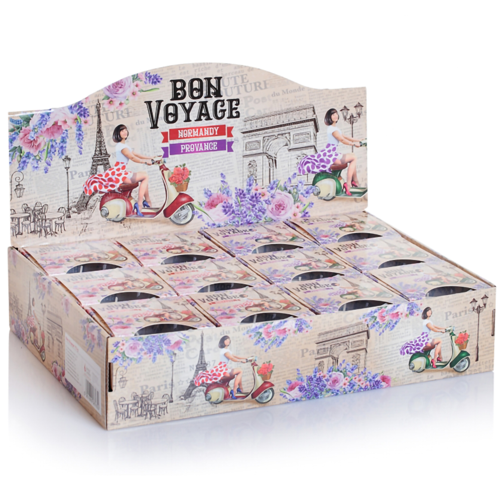 Ly nến thơm tinh dầu Bartek Bon Voyage 115g QT1643 - oải hương, hoa hồng (giao mẫu ngẫu nhiên)