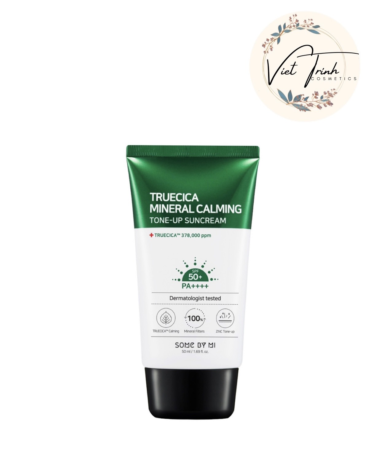 Kem Chống Nắng Dành Cho Da Dầu Mụn, Nhạy Cảm Some By Mi Truecica Mineral Calming Tone-up Suncream 50 ml