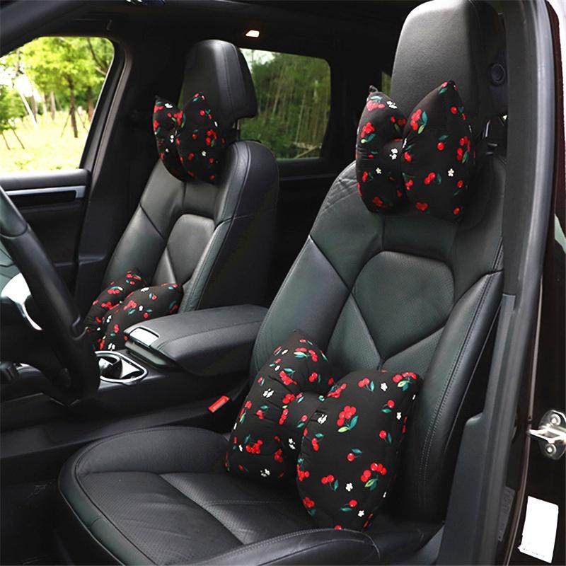 Gối Tựa Đầu Hình Quả Cherry Dễ Thương Sáng Tạo Cho Xe Hơi