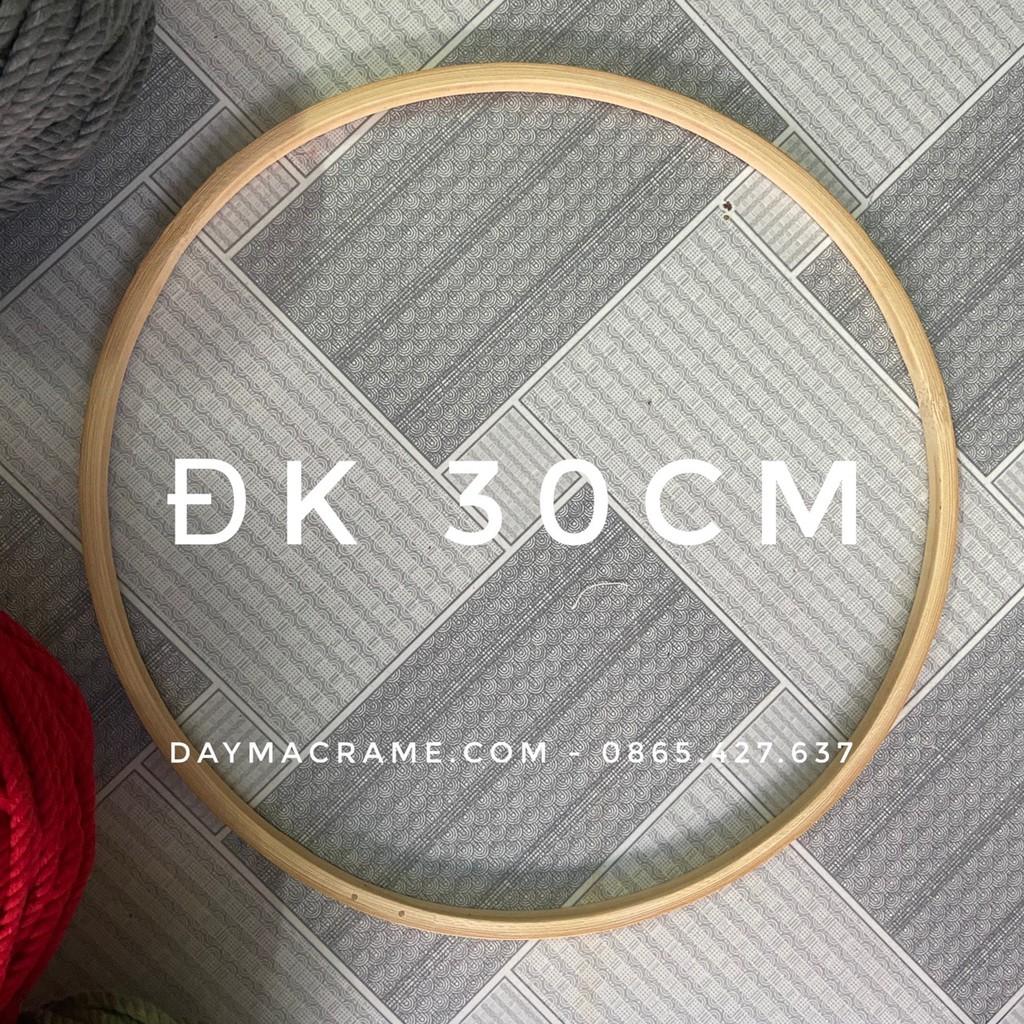 Vòng tre trang trí tường làm dreamcatcher đường kính 30cm | Vòng gỗ nguyên liệu làm Dreamcatcher Decor