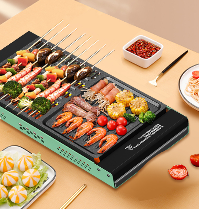 Lò Nướng Thịt BBQ 3-4 người Không Khói, Dễ Vệ Sinh 1000W