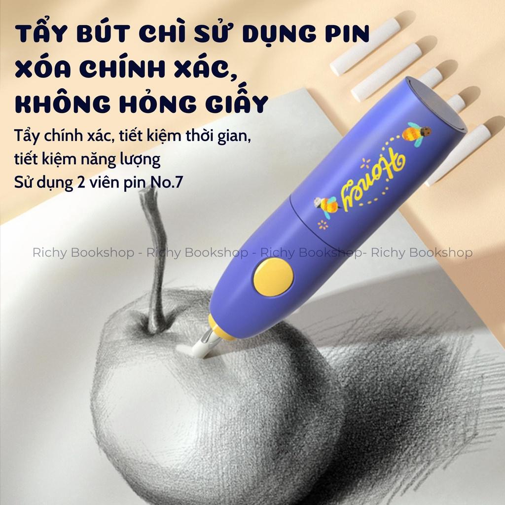 Bộ Họa Cụ, Dụng Cụ Học Tập Tự Động Cao Cấp 4 in 1 - Vẽ, Gọt, Tẩy, Hút Bụi - Mideer Electric Stationery