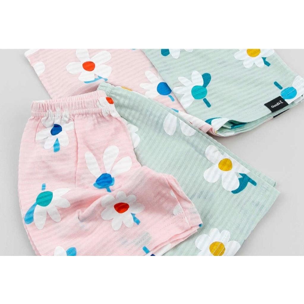 BỘ BA LỖ CAO CẤP BÉ GÁI NỘI ĐỊA HÀN, CHẤT COTTON GIẤY ORGANIC, MẪU HOA