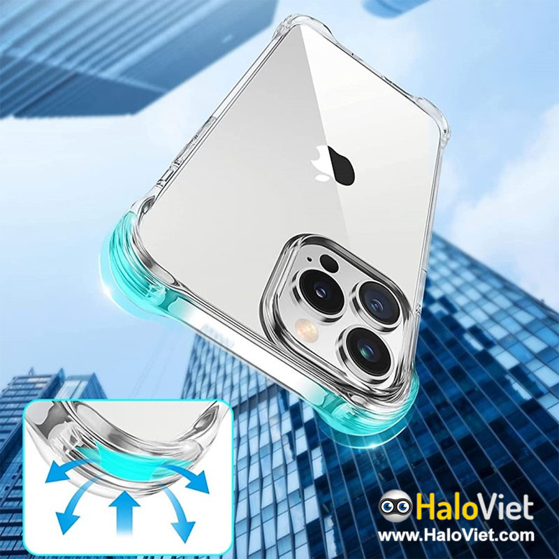 Ốp lưng dẻo silicon trong suốt chống sốc cho iPhone 13 / 13 Pro / 13 Pro Max / 14 / 14 Pro / 14 Plus / 14 Pro Max