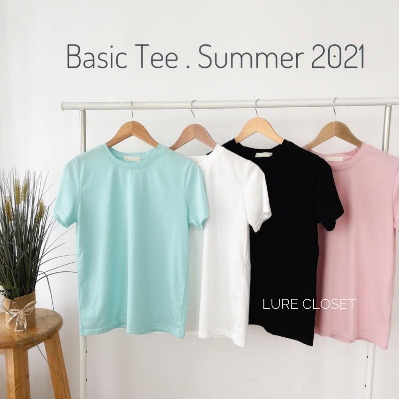 Áo phông nữ cổ tròn Basic Tee màu pastel _ NEW IN 2021_ LURE CLOSET| T118