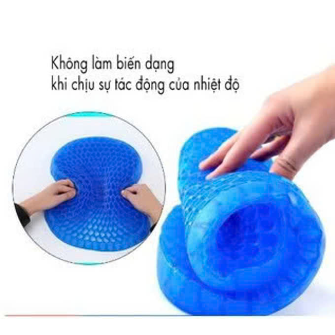 Đệm Nệm Ngồi 2 Lớp 3D Silicon Cao Cấp Thoáng Khí Ghế Văn Phòng Chống Đau Mỏi - Cấu Trúc Tổ Ong 3D Tặng Kèm Vỏ Theo