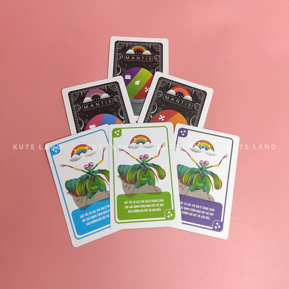 Board Game Mantis trò chơi 66 lá bài thu thập và tranh giành thẻ bài màu sắc gay cấn và hấp dẫn