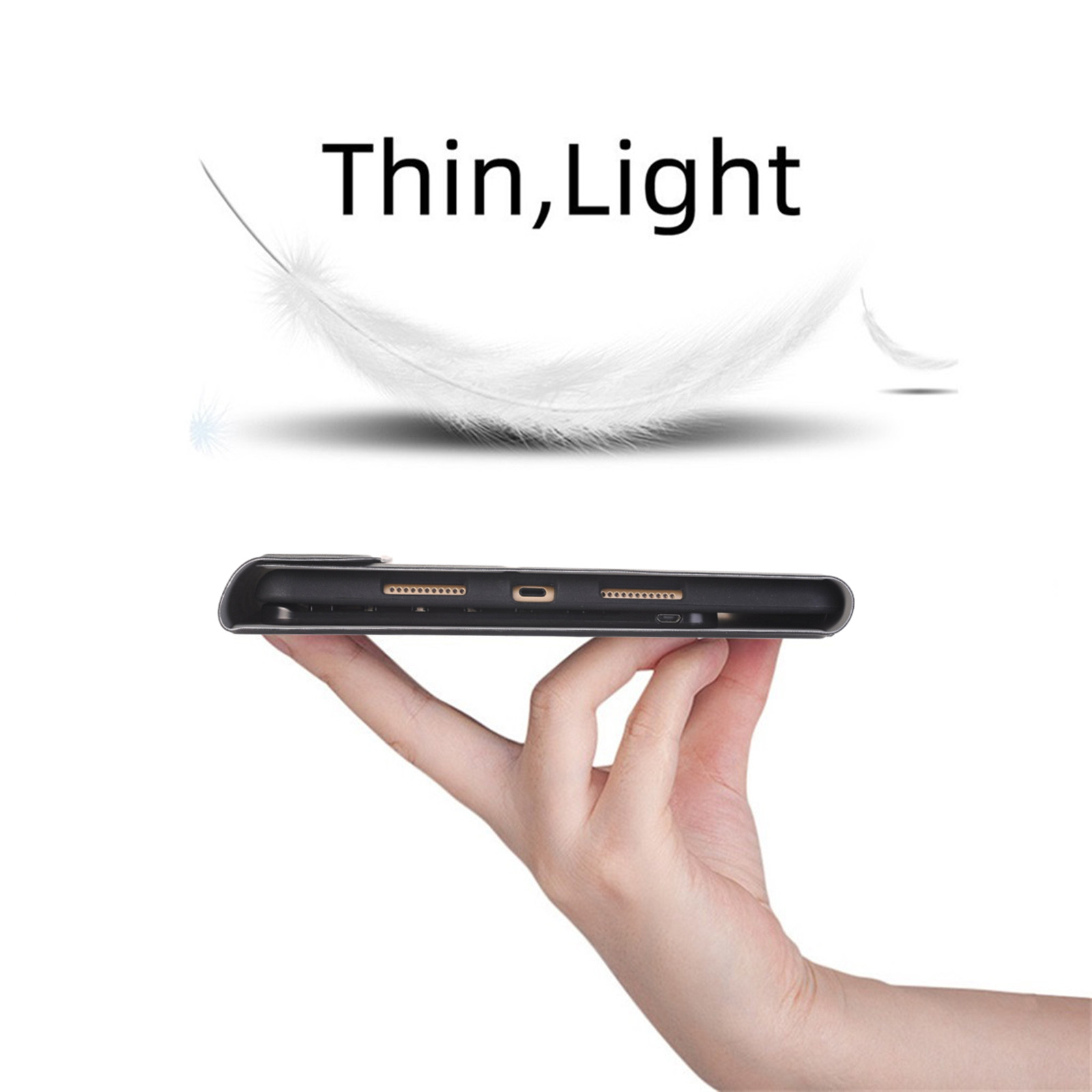 Bao da kèm bàn phím cho iPad 9.7 inch 2017/2018, Air 1, Air 2, iPad Pro 9.7 Bluetooth Keyboard Case có khay để bút chống sốc cao cấp - Hàng chính hãng