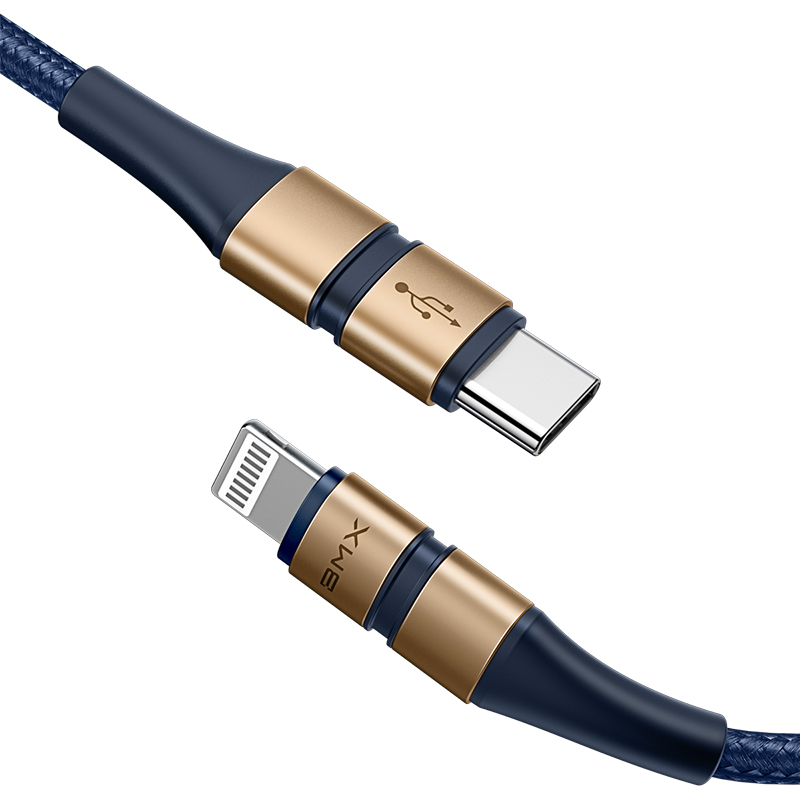 Cáp sạc Baseus BMX Double-deck MFi certified Cable Type-C to Lightning PD 18W cho iPhone/ iPad - Hàng chính hãng