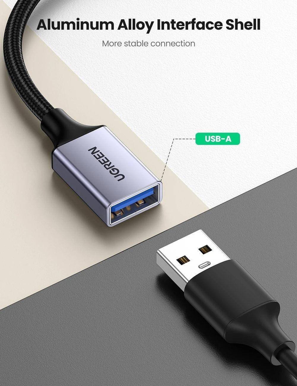 Ugreen UG70889US378TK 10cm bộ chuyển USB type C ra USB 3.0 OTG màu xám - HÀNG CHÍNH HÃNG