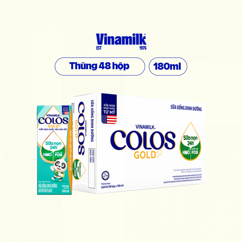 Thùng 48 hộp Sữa Uống Dinh Dưỡng Vinamilk ColosGold 180ml