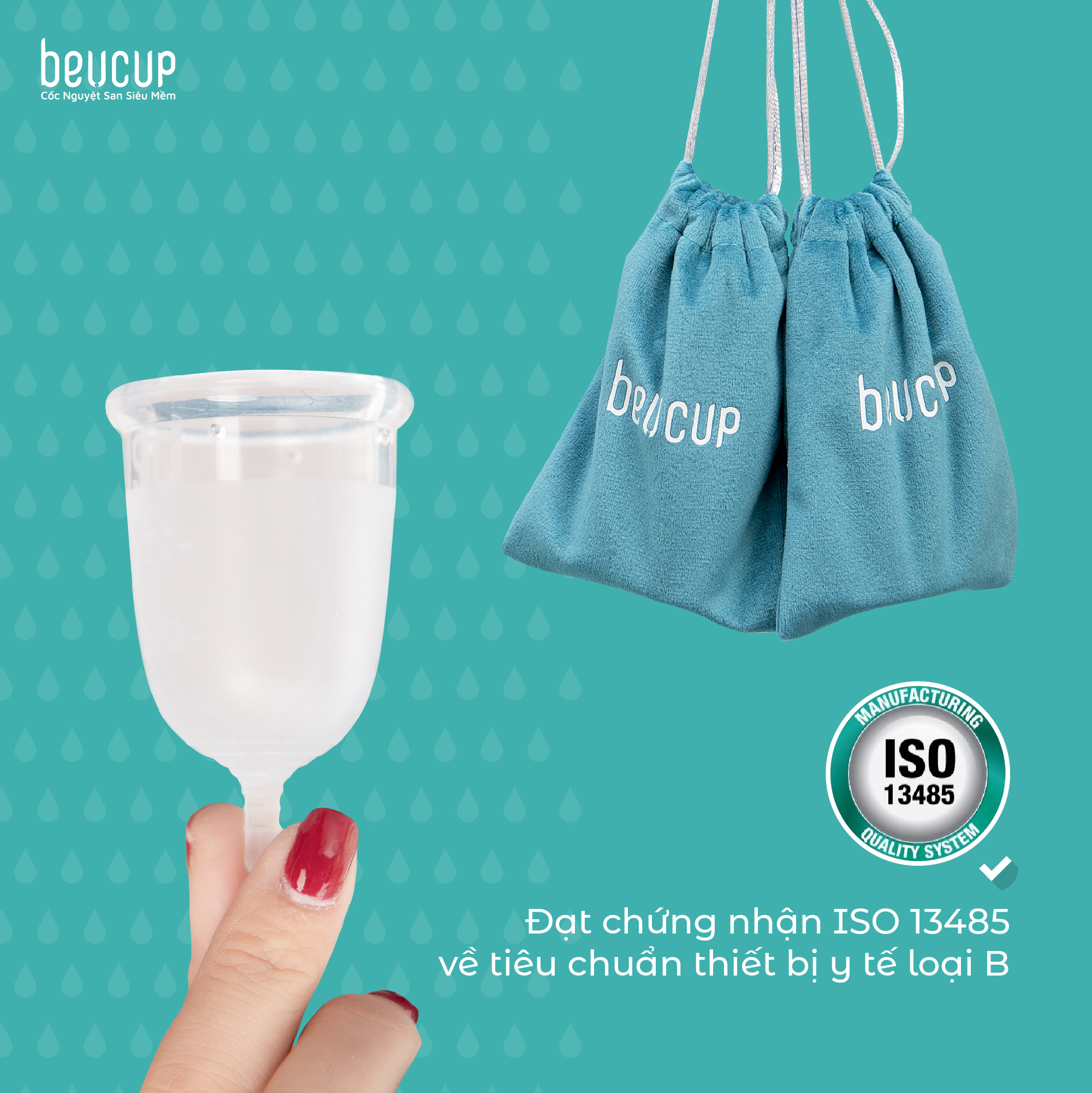 Cốc Nguyệt San BeU Cup và DDVS BeU Care, đạt chuẩn FDA &amp; 100% silicone nhập khẩu Đức (Wacker)