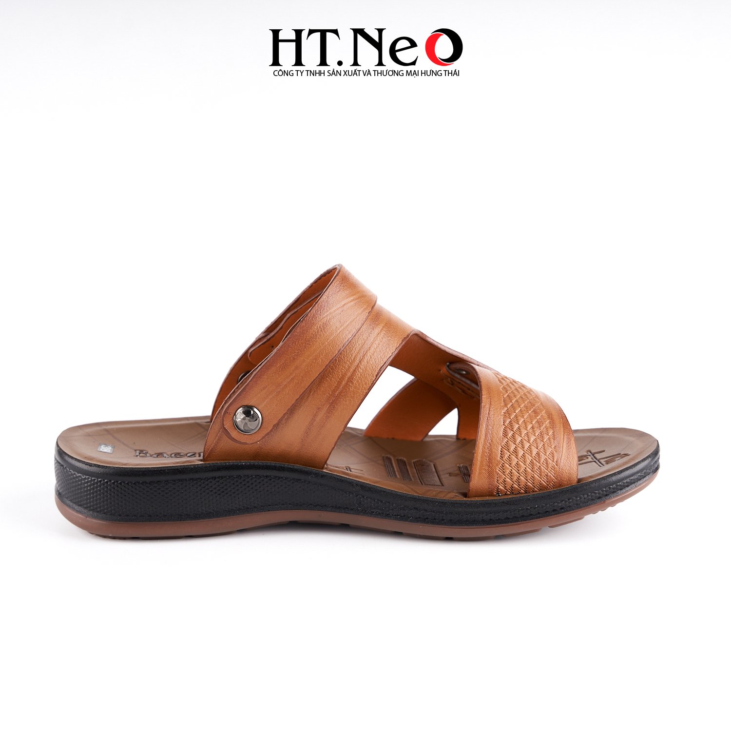 Sandal nam HT.NEO 100% da bò mềm mại, đế cao su nguyên khối, khâu may chân quai siêu chắc chắn SD151