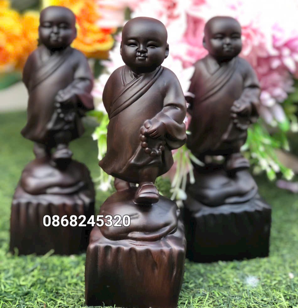 TƯỢNG CHÚ TIỂU THONG DONG BẰNG GỖ TRẮC KT CAO 20CM