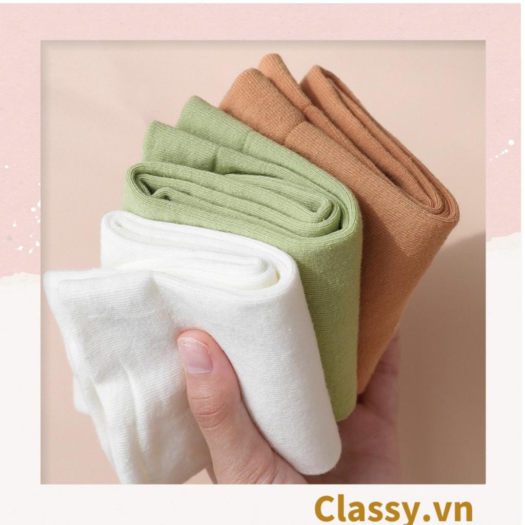 Combo 2 đôi tất cotton cổ cao Classy trơn nhiều màu G1401