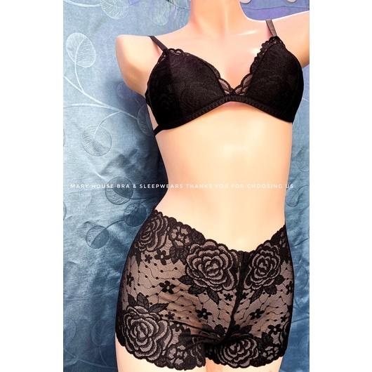 SET BRALETTE REN MÚT NGỰC QUẦN Y XANH 10p