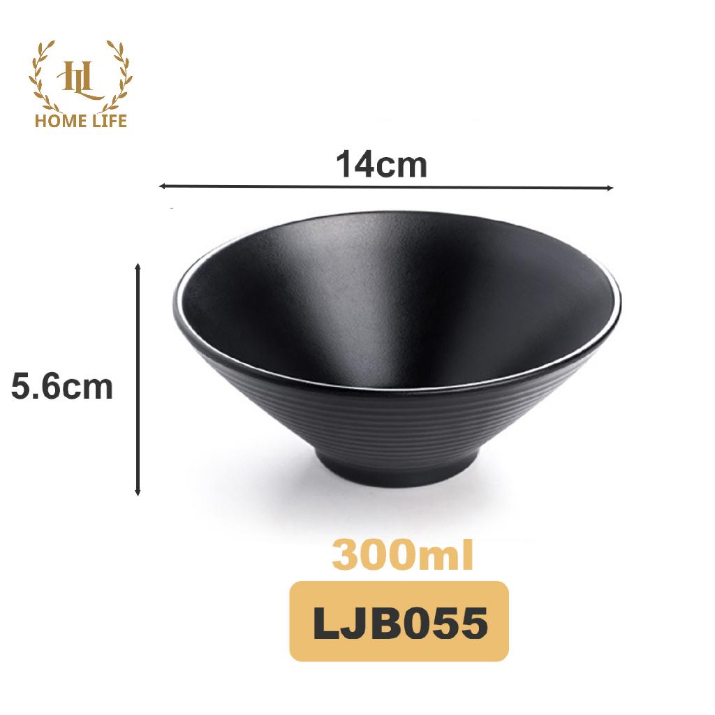 BÁT TÔ 1006L 1007L 1008L 1009L | TÔ ĐEN MỜ MELAMINE | BÁT CHÈ, MỲ, CHÁO | BÁT ĐEN NHÁM LOE LJB