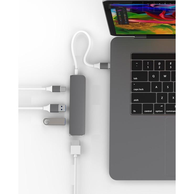 Cổng Chuyển HyperDrive HDMI 4K USB-C Hub for MacBook, PC &amp;amp; Devices - Hàng Chính Hãng