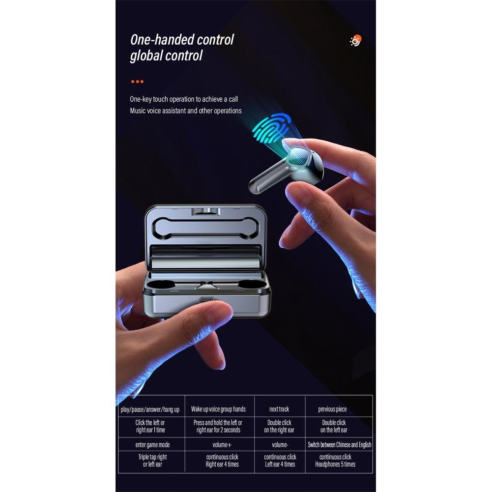 Tai Nghe Không Dây Bluetooth 5.2 TWS DH01 TWS Chống Nước Có Micro 3500mAh Mới 2022