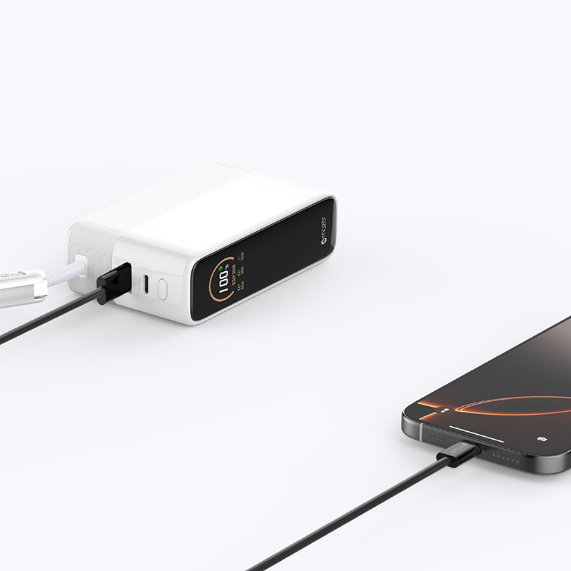 Pin Dự Phòng Kèm Cáp MAZER Ai PowerCharge Laptop PD 130W Dung Lượng 20.000 mAh Có Màn Hình Ai Hiển Thị Pin Và Công Suất Hàng Chính Hãng