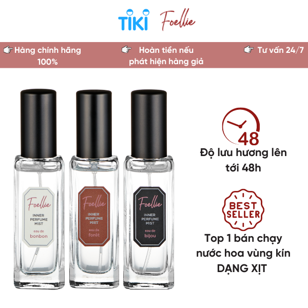 Nước Hoa FOELLIE Dạng Xịt Hương Nhẹ Nhàng Tinh Khiết Dễ Dàng Sử Dụng Inner Perfume Eau De 20ml