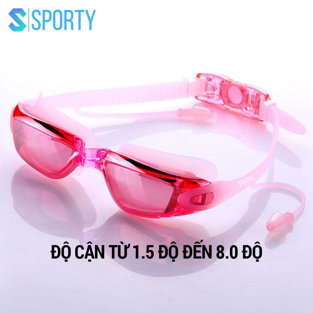 Kính bơi cận có độ độ cận thị từ 1.5 độ đến 8.0 độ SPORTY mắt kính cản tia UV hạn chế sương mờ